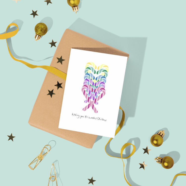 Candy Cane Christmas Card