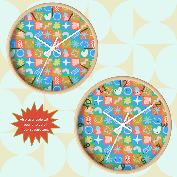 Colour Block Wall Clock