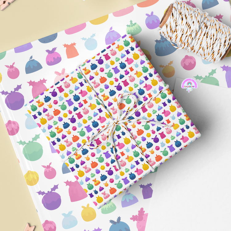 Figgy Pudding Wrapping Paper Sheets