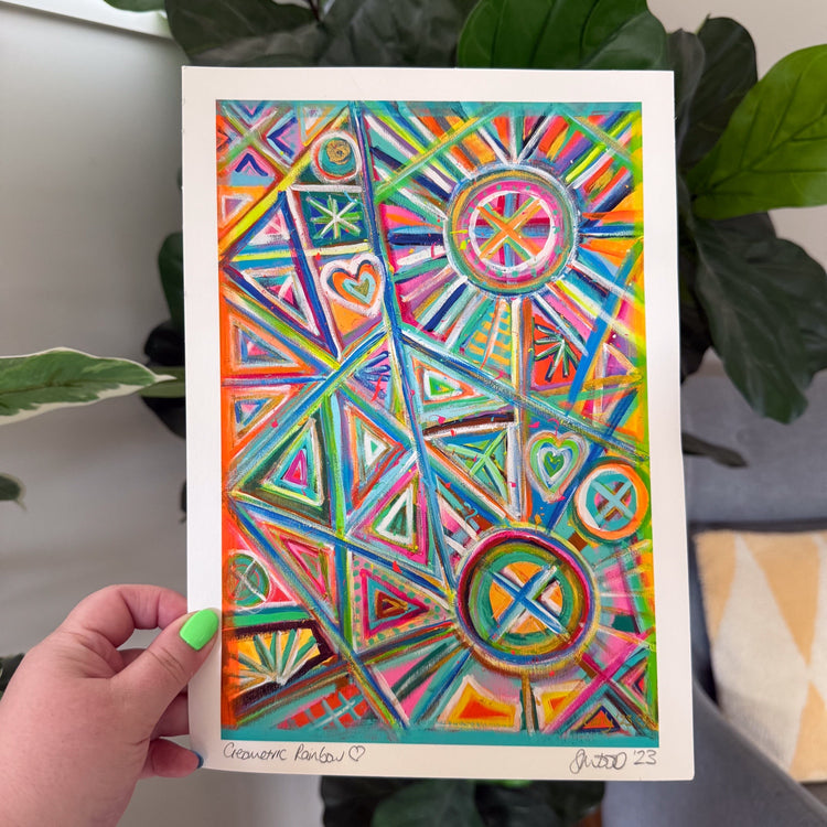 Geometric Rainbow Fine Art Print