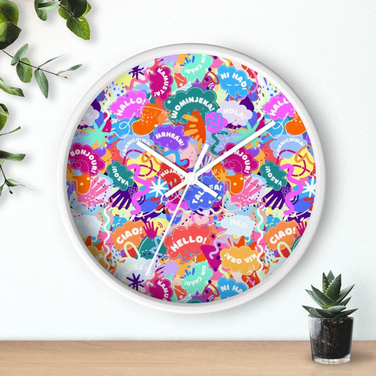 Hello! Wominjeka! Wall Clock