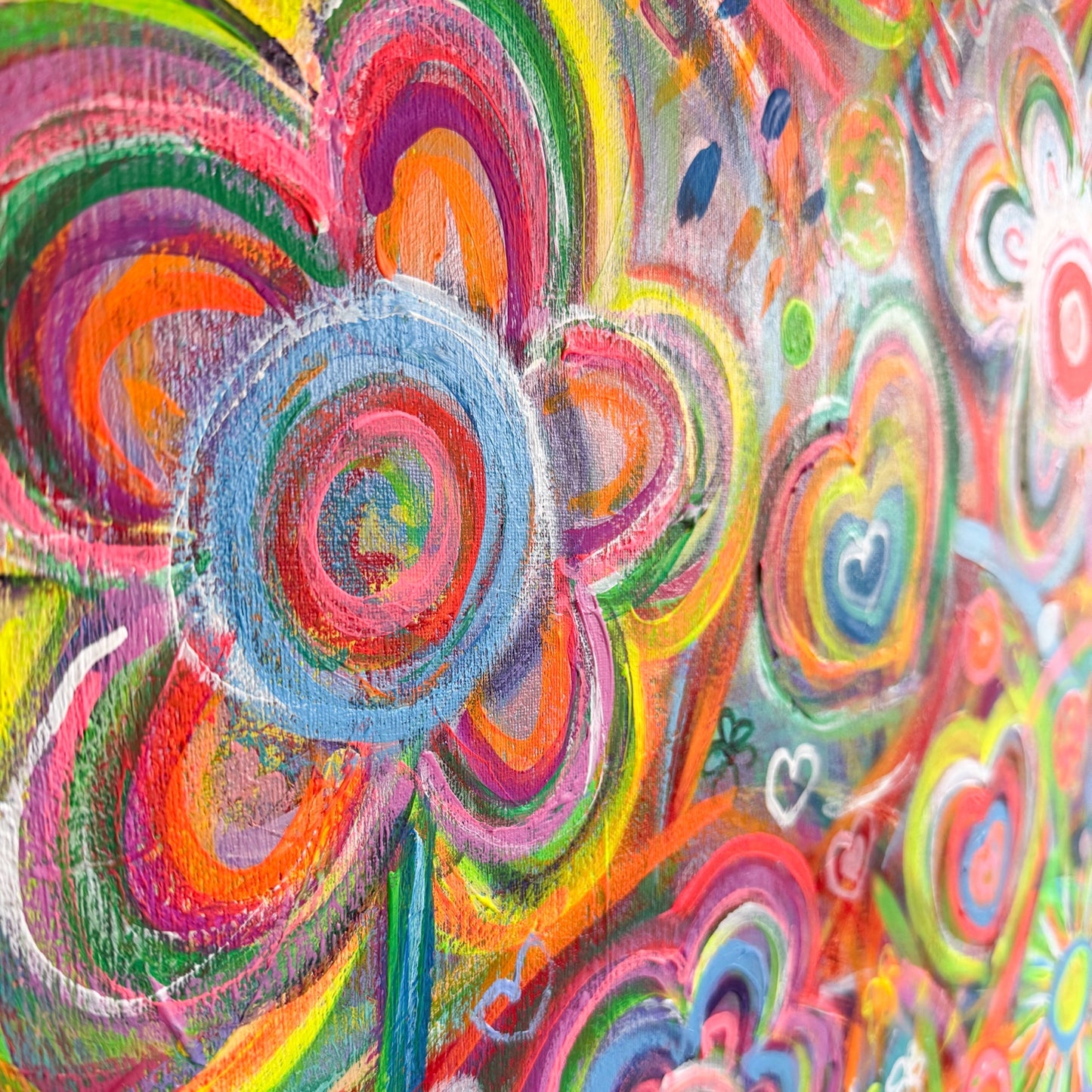 Love In Neon Framed Original Painting