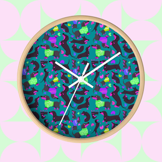 Silly Sausages Wall Clock