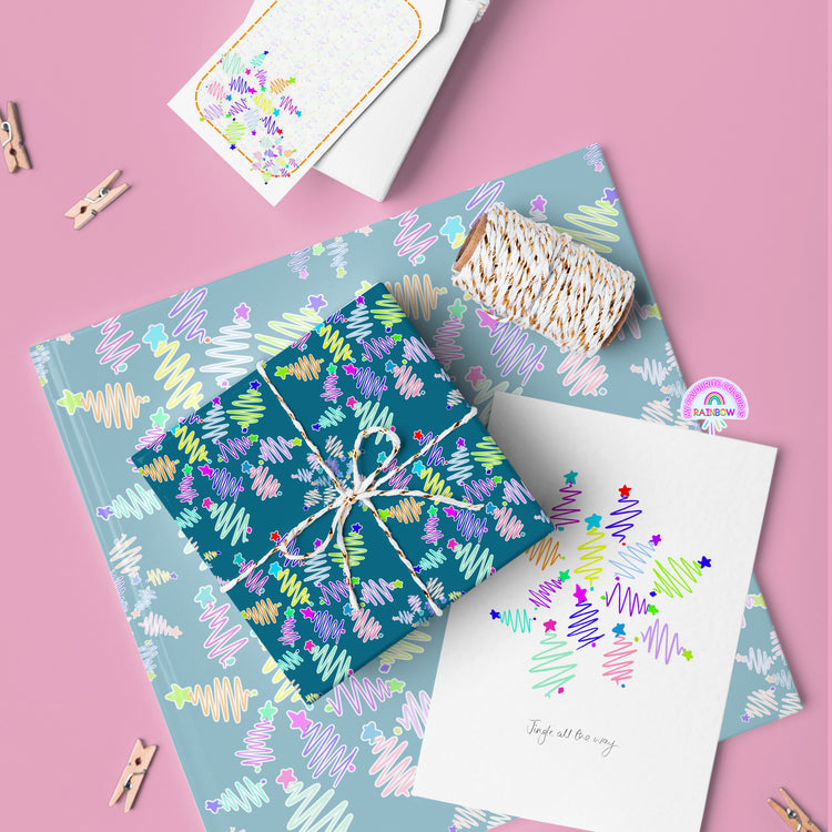 Xmas Tree Snowflake Christmas Wrap Set