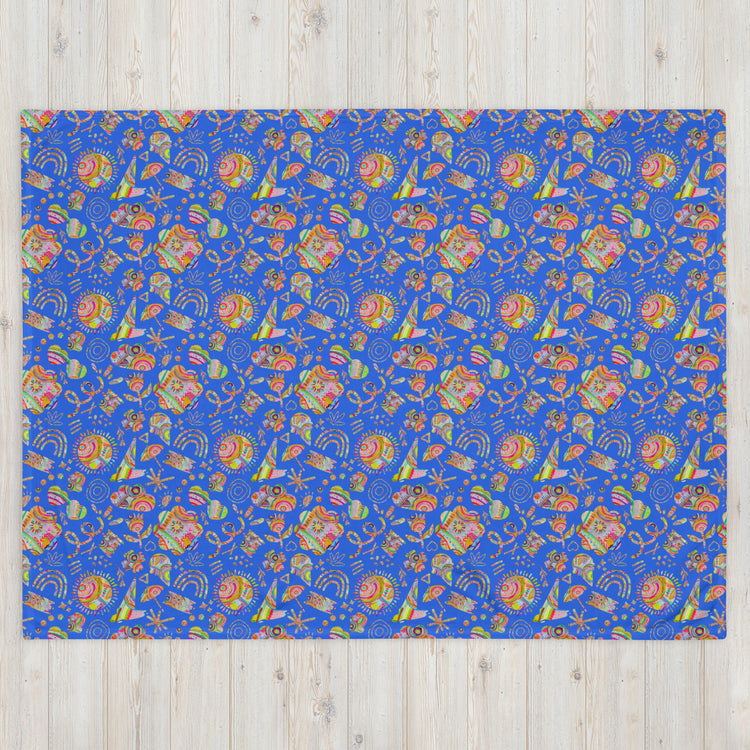 Blue Summer Sorbet Throw Blanket