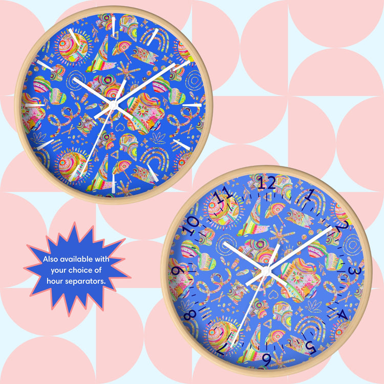 Blue Summer Sorbet Wall Clock