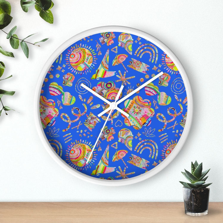 Blue Summer Sorbet Wall Clock