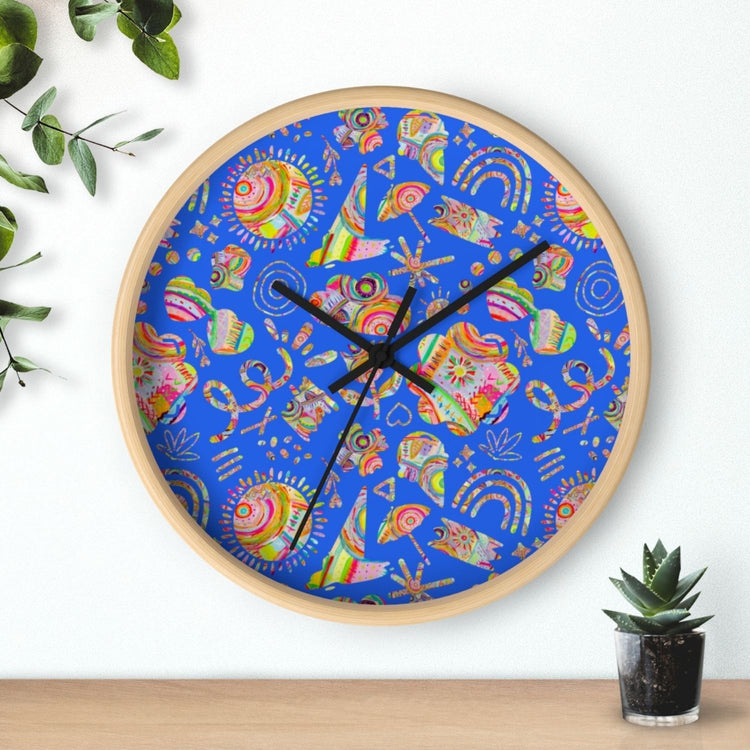 Blue Summer Sorbet Wall Clock