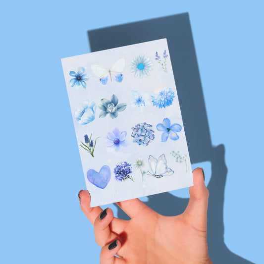 Blue Watercolour Greeting Card