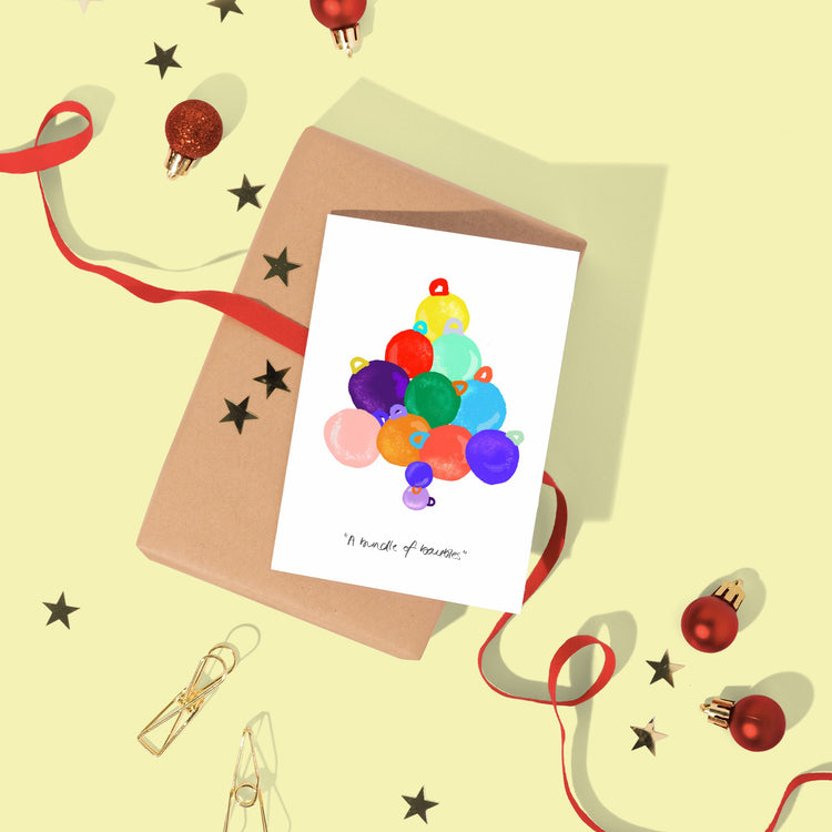 A Bundle of Baubles Christmas Card