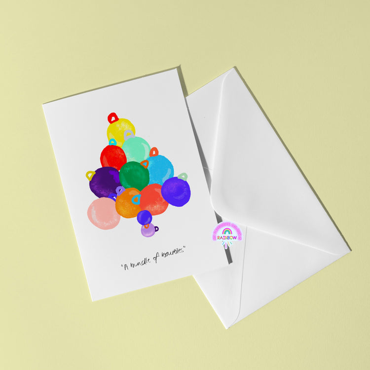 A Bundle of Baubles Christmas Card