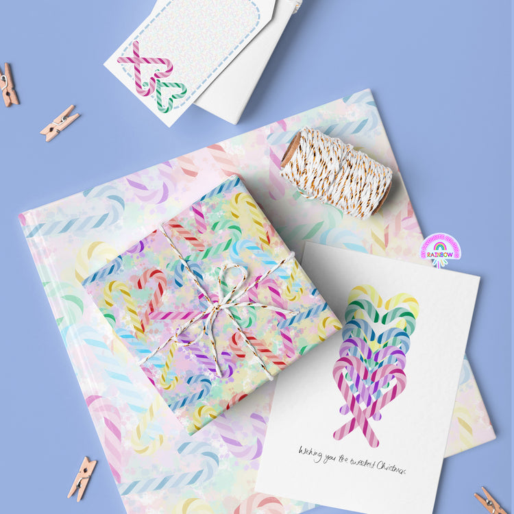 Candy Cane Christmas Wrap Set