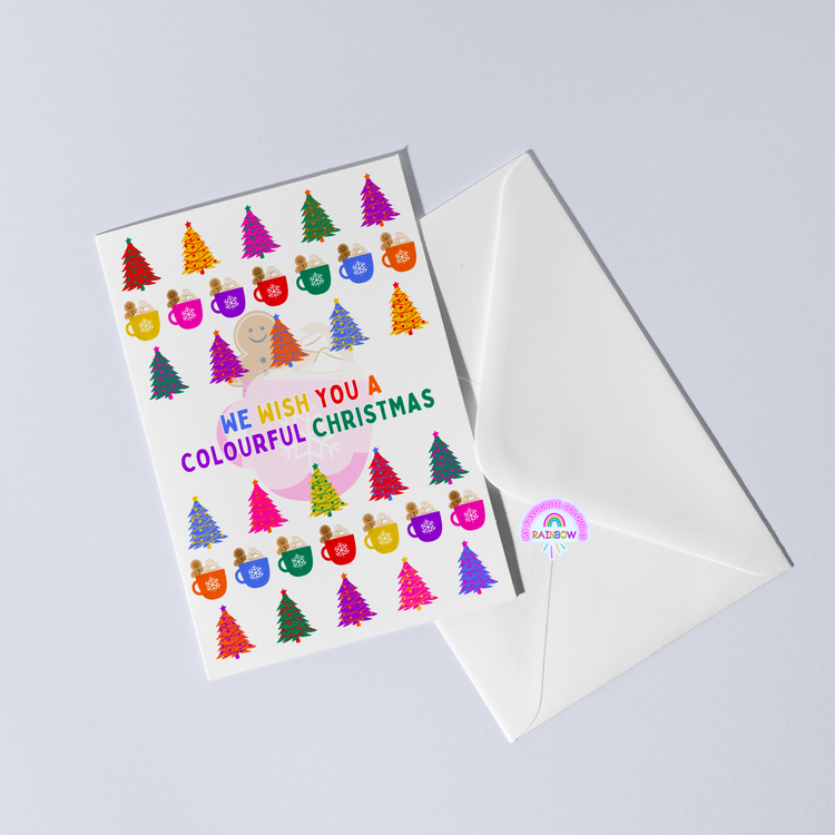 We Wish You a Colourful Christmas Card