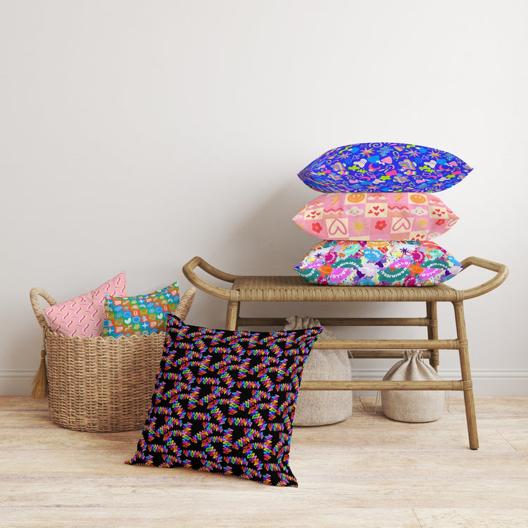 Electric Zigzag Cushion