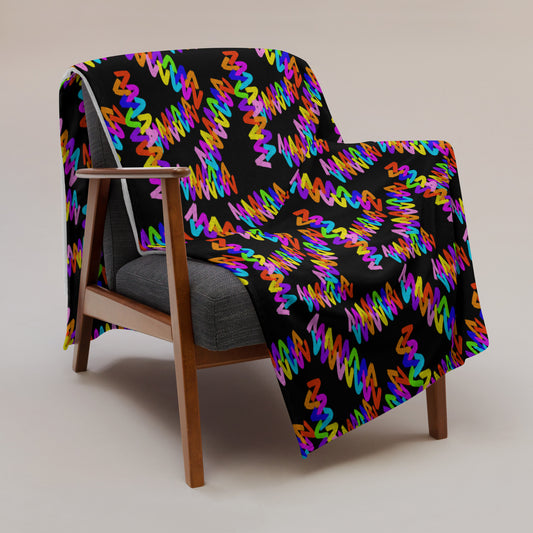 Electric Zigzag Throw Blanket