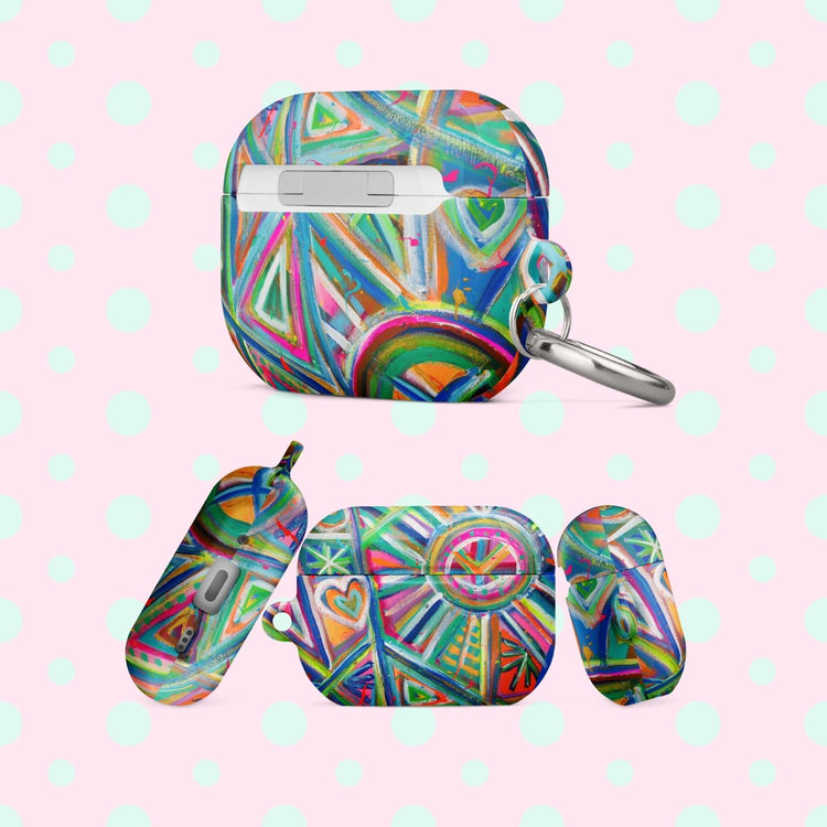 Geometric Rainbow AirPods Case