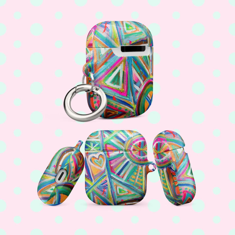 Geometric Rainbow AirPods Case