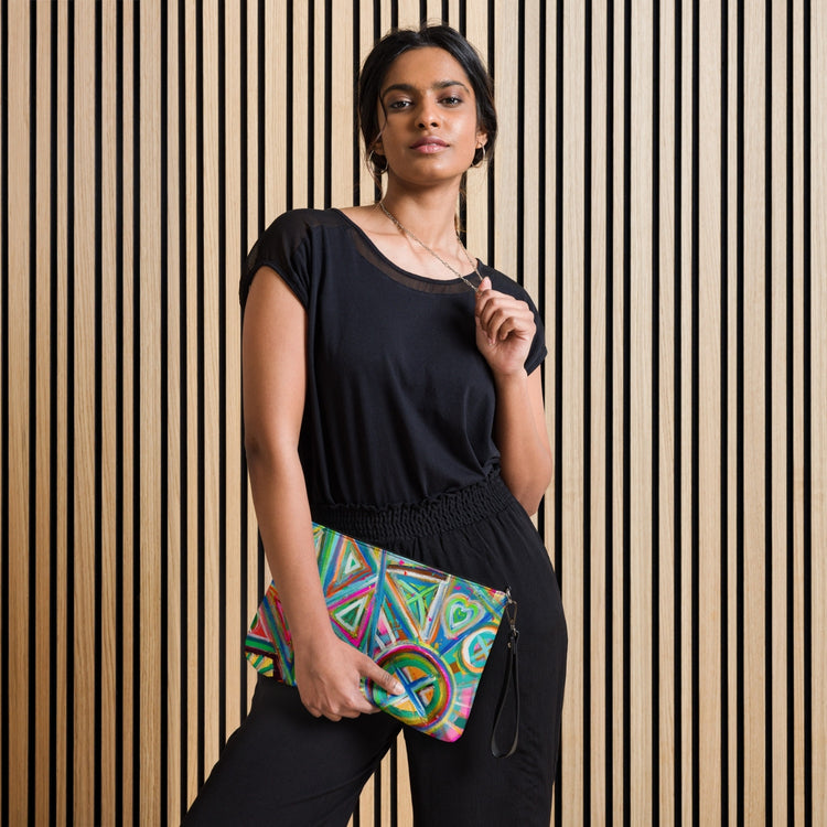 Geometric Rainbow Three-in-One Bag