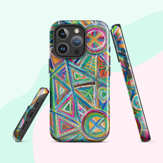 Geometric Rainbow MagSafe iPhone Case