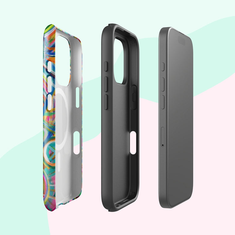 Geometric Rainbow MagSafe iPhone Case