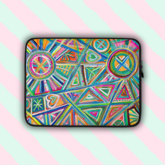 Geometric Rainbow Laptop Sleeve