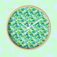 Green Rainbow Wall Clock