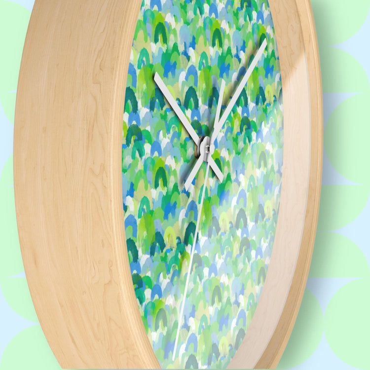 Green Rainbow Wall Clock