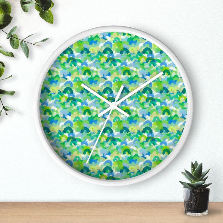 Green Rainbow Wall Clock