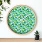 Green Rainbow Wall Clock