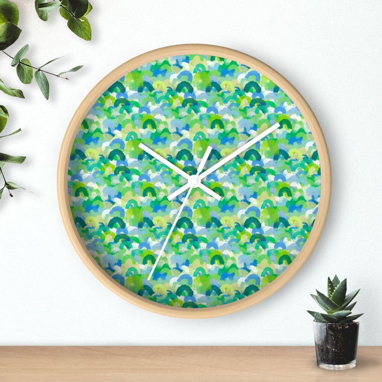 Green Rainbow Wall Clock