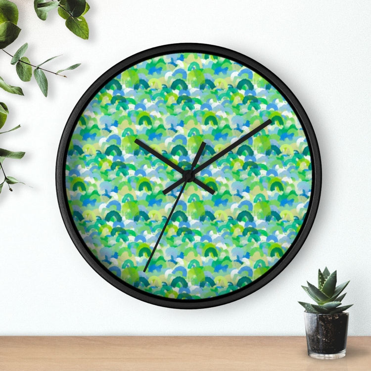 Green Rainbow Wall Clock