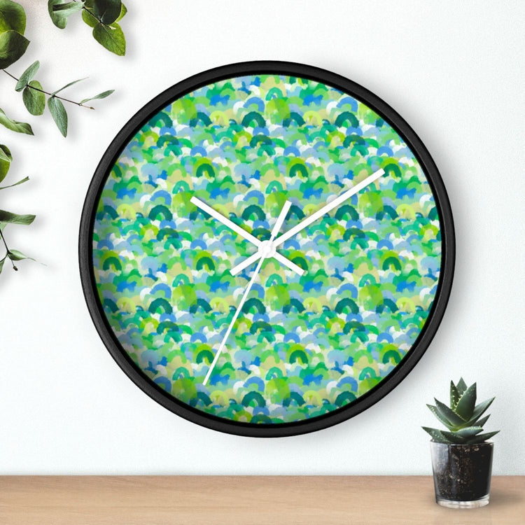 Green Rainbow Wall Clock