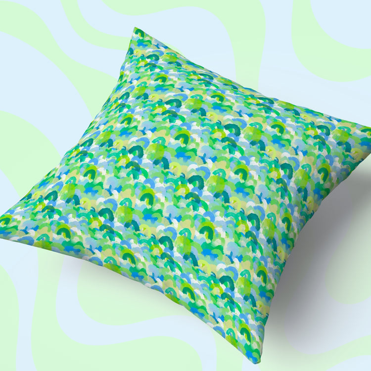 Green Rainbow Cushion