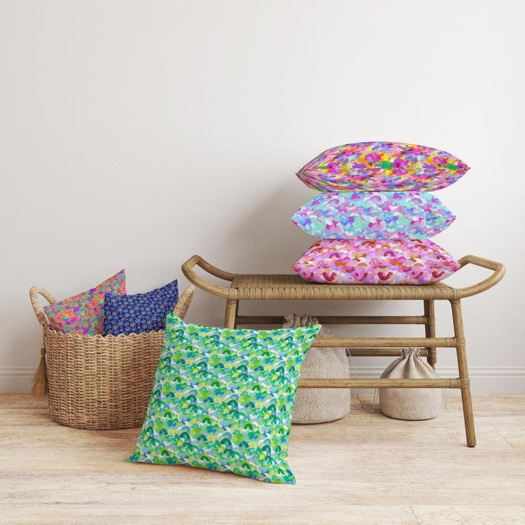 Green Rainbow Cushion