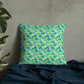 Green Rainbow Cushion