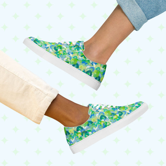 Green Rainbow Canvas Sneakers