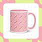 The Iced Vovo Mug by My Favourite Colour is Rainbow features a colourful wavy pattern inspired by the famous Aussie biscut, with stylised waves of white, pink and green.