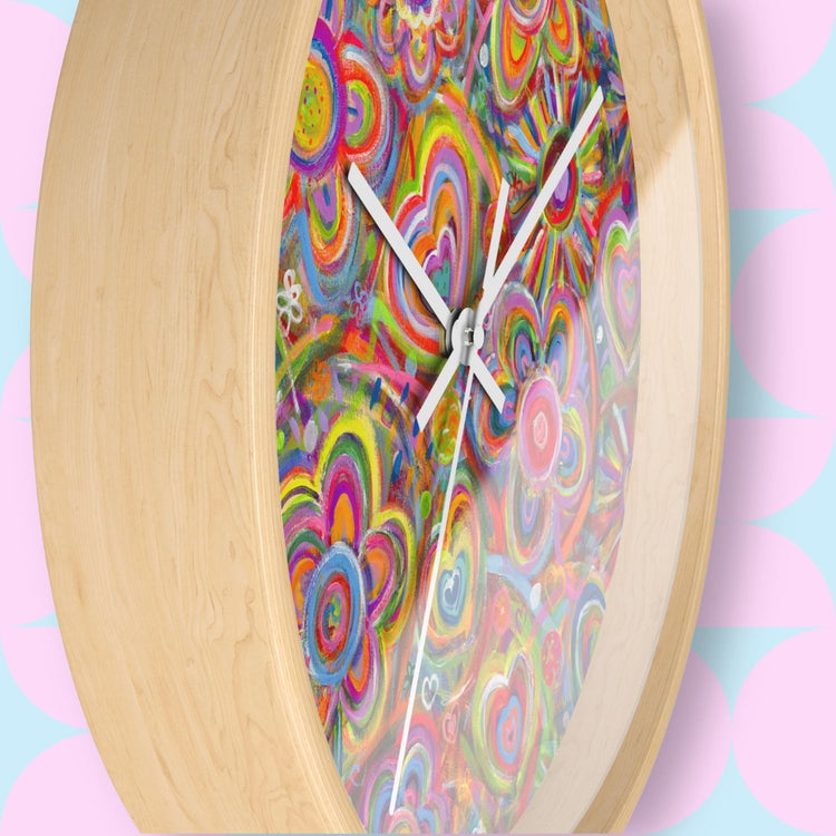 Love in Neon Wall Clock