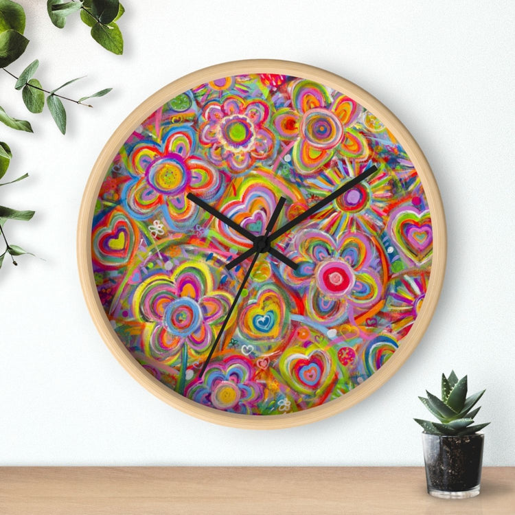 Love in Neon Wall Clock