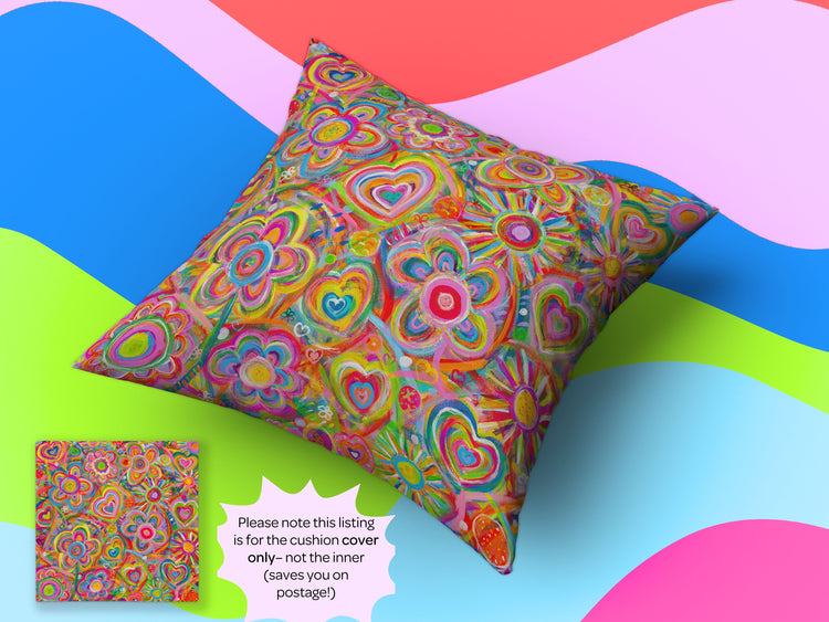 Love in Neon Cushion Cover