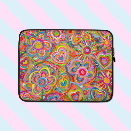 Love in Neon Laptop Sleeve