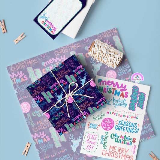 Merry Joy to the Seasons Christmas Wrap Set