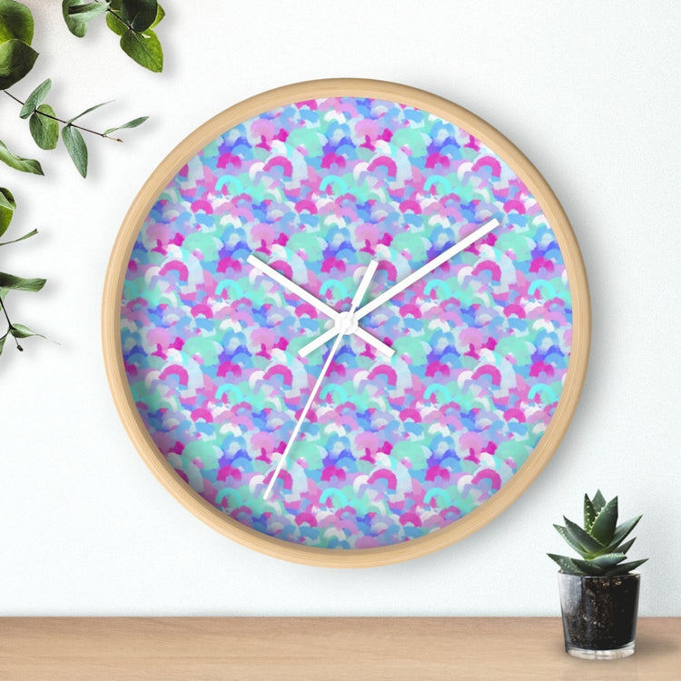 Pastel Rainbow Wall Clock