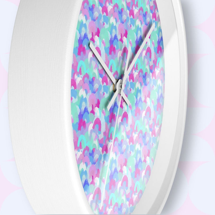 Pastel Rainbow Wall Clock