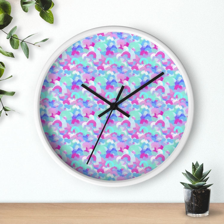 Pastel Rainbow Wall Clock