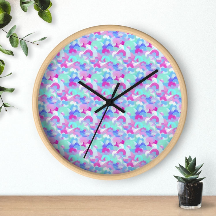 Pastel Rainbow Wall Clock