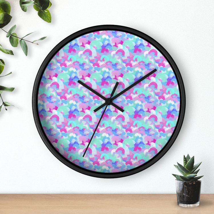 Pastel Rainbow Wall Clock