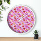 Pink Rainbow Wall Clock