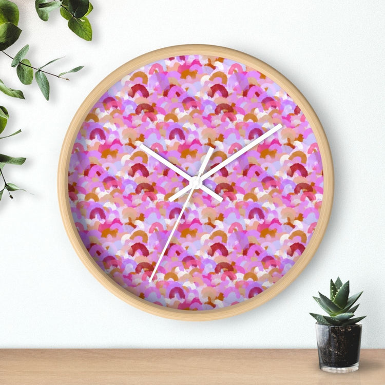 Pink Rainbow Wall Clock