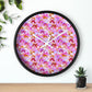 Pink Rainbow Wall Clock